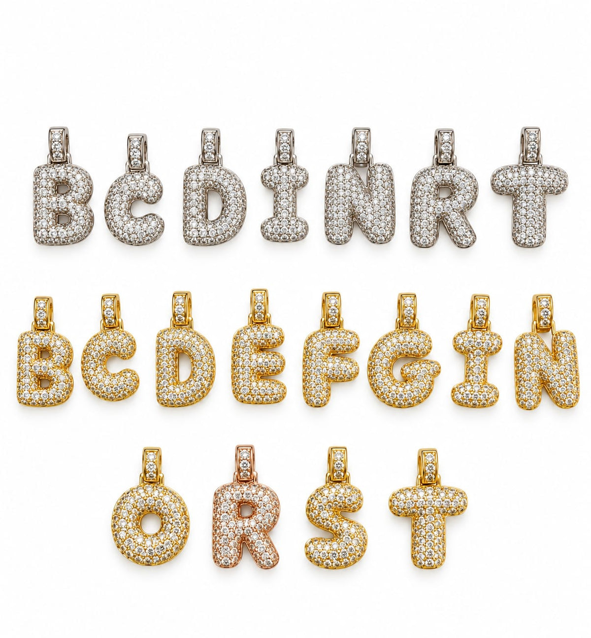 Lettere Bubble Ottone