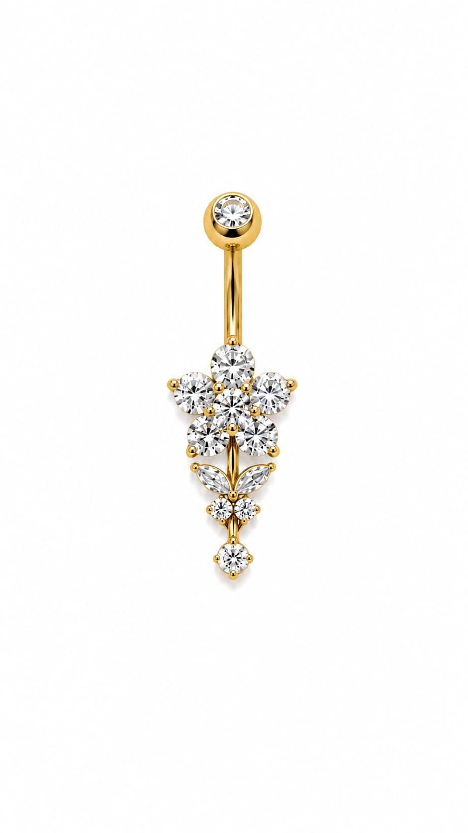 Piercing Ombelico Golden Flower