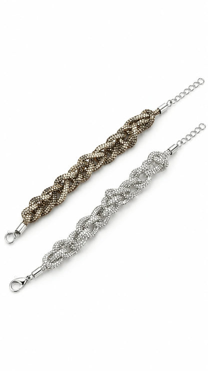 Bracciali Intreccio Strass