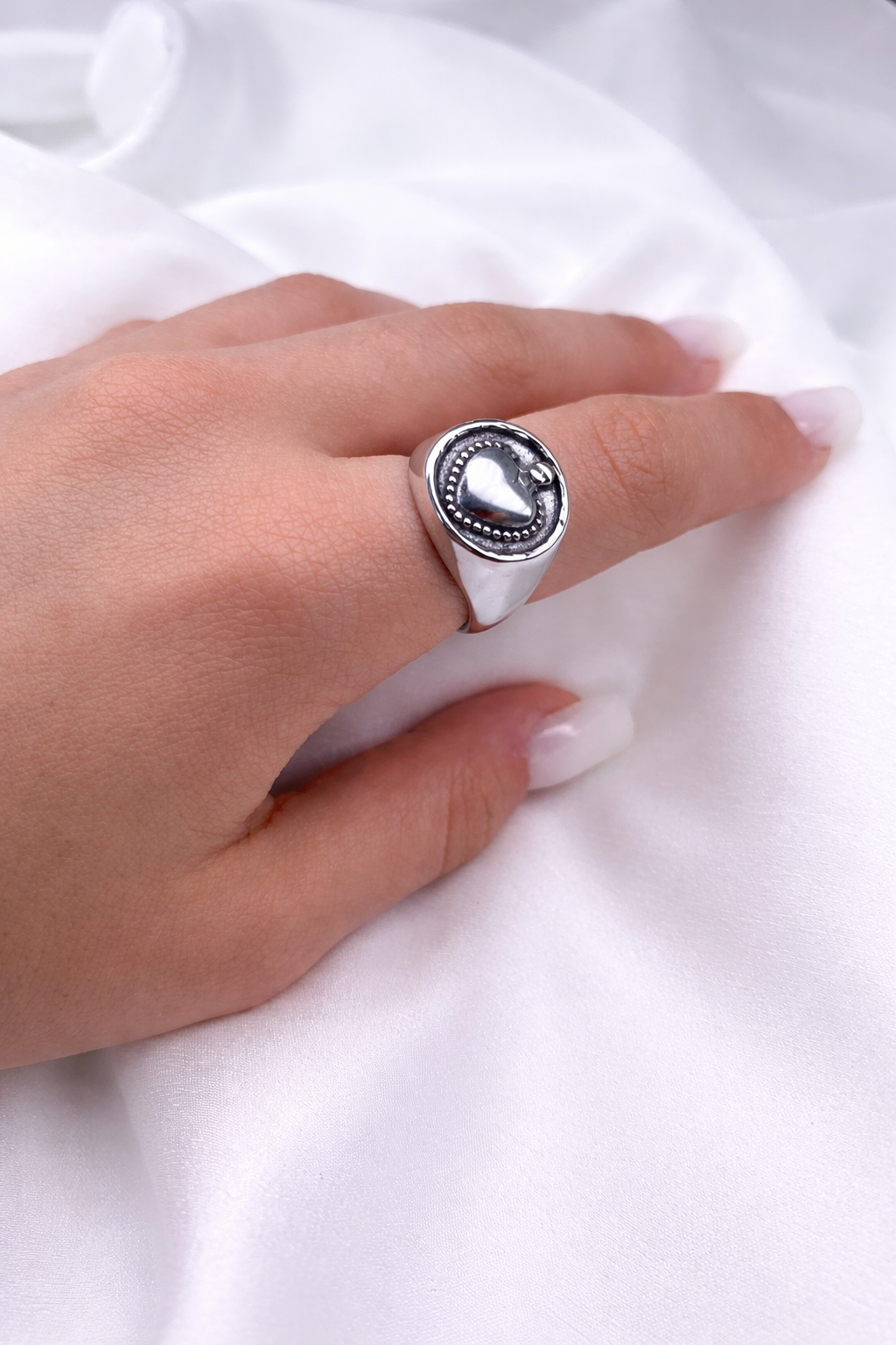 Anello Timbro Cuore