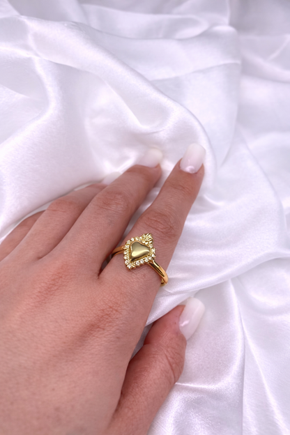 Anello Cuore Sacro in Acciaio Inox