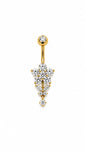 Piercing Ombelico Golden Flower