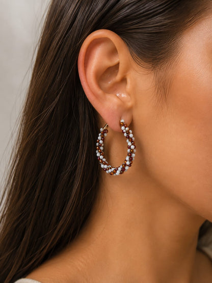 Orecchini Crystal Hoop Multicolor