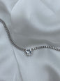Collana Tennis Cuore in Argento 925 con Zirconi