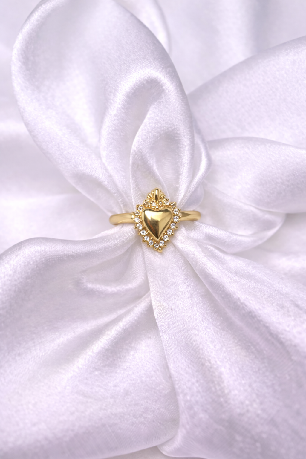 Anello Cuore Sacro in Acciaio Inox
