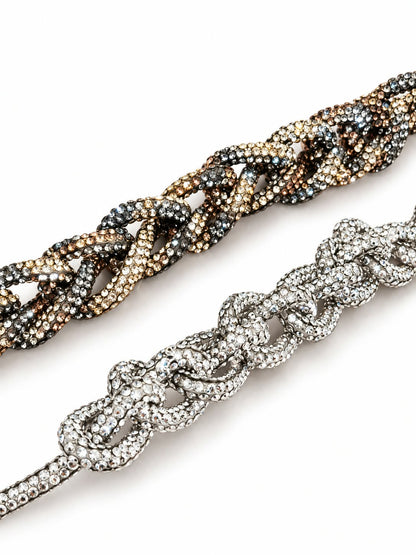 Bracciali Intreccio Strass