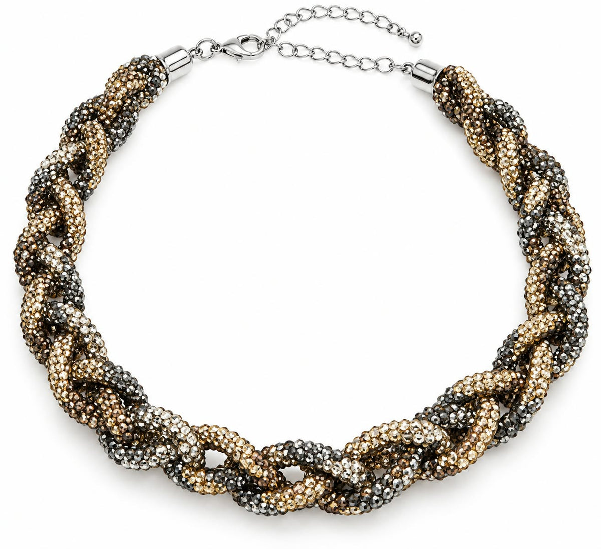Collana Intreccio Strass