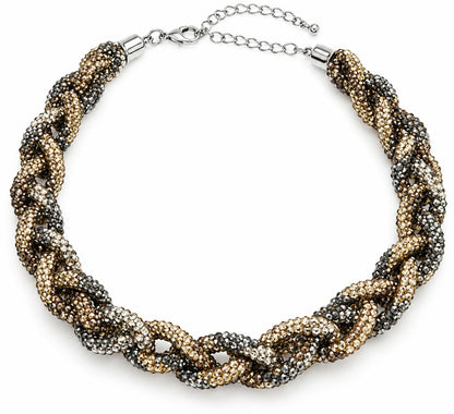Collana Intreccio Strass